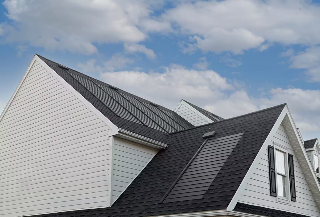 Solar shingles offer a low profile look and integrate well with the rest of the roofline